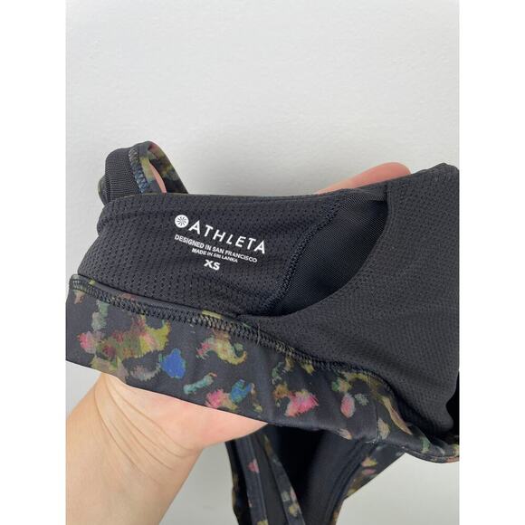 Athleta Contender Multi-colored Ancient Forest Leopard Sports Bra - Size XS - Picture 7 of 7